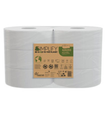 Carta igienica MaxiJumbo Simplify - 2 veli - 15 gr - goffratura micro - 1305 strappi - Papernet