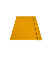 Cartella 3 lembi con elastico - 25 x 34 cm - dorso 1cm - giallo - Starline