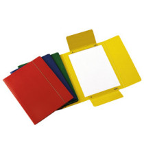 Cartella 3 lembi con elastico - A4 - dorso variabile - presspan - colori assortiti - Cartotecnica del Garda