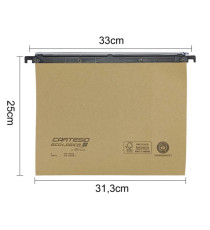 Cartella sospesa Cartesio Eco-logica - cassetto - 33 cm - fondo U - 31,3 x 25 cm - avana - Bertesi
