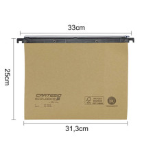 Cartella sospesa Cartesio Eco-logica - cassetto - 33 cm - fondo V - 31,3 x 25 cm - avana - Bertesi