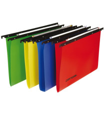 Cartella sospesa Cartesio PP - cassetto - PPL - interasse 33 cm - fondo V - 31,2 x 25 cm - colori assortiti - Bertesi