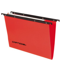 Cartella sospesa Cartesio PP - cassetto - PPL - interasse 33 cm - fondo V - 31,2 x 25 cm - colori assortiti - Bertesi