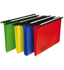 Cartella sospesa Cartesio PP - cassetto - PPL - interasse 39,5 cm - fondo V - 37 x 25 cm - colori assortiti - Bertesi
