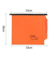 Cartella sospesa Joker - armadio - interasse 33 cm - fondo U - 33 x 28 cm - arancio - Bertesi