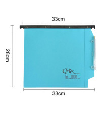 Cartella sospesa Joker - armadio - interasse 33 cm - fondo U - 33 x 28 cm - blu - Bertesi