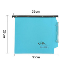 Cartella sospesa Joker - armadio - interasse 33 cm - fondo U - 33 x 28 cm - blu - Bertesi