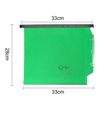 Cartella sospesa Joker - armadio - interasse 33 cm - fondo U - 33 x 28 cm - verde - Bertesi