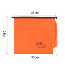 Cartella sospesa Joker - armadio - interasse 33 cm - fondo V - 33 x 28 cm - arancio - Bertesi