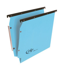 Cartella sospesa Joker - armadio - interasse 33 cm - fondo V - 33 x 28 cm - blu - Bertesi
