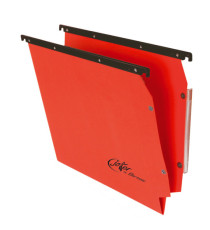 Cartella sospesa Joker - armadio - interasse 33 cm - fondo V - 33 x 28 cm - rosso - Bertesi