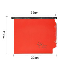 Cartella sospesa Joker - armadio - interasse 33 cm - fondo V - 33 x 28 cm - rosso - Bertesi