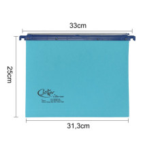 Cartella sospesa Joker - cassetto - interasse 33 cm - fondo V - 31,3 x 25 cm - blu - Bertesi