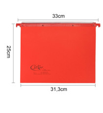 Cartella sospesa Joker - cassetto - interasse 33 cm - fondo V - 31,3 x 25 cm - rosso - Bertesi