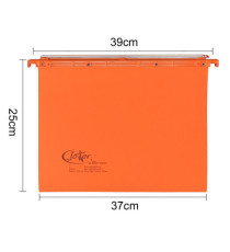 Cartella sospesa Joker - cassetto - interasse 39 cm - fondo U - 37 x 25 cm - arancio - Bertesi