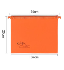 Cartella sospesa Joker - cassetto - interasse 39 cm - fondo V - 37 x 25 cm - arancio - Bertesi