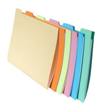 Cartelline con tacca per cartelle sospese - cassetto - 240 gr - 24x32 cm - Exacompta - conf. 6 pezzi