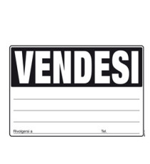 Cartello Vendesi - 24 x 33cm - colori assortiti - Edipro