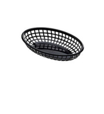 Cestino americano ovale - in plastica - 23,5 x 15 x 4,5 cm - nero - Leone