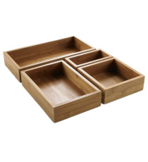 Contenitore buffet - 15,3 x 15,3 x 5 cm - bamboo - naturale - Leone