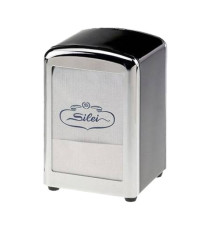 Dispenser tovaglioli da bar - 10x9x13 cm - argento - Leone