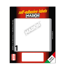 Etichette adesive - in carta - permanenti - 142 x 110 mm - 1 et/fg - 10 fogli - bianco - Markin