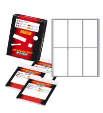 Etichette adesive - in carta - permanenti - 73 x 37 mm - 6 et/fg - 10 fogli - bianco - Markin