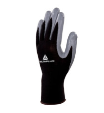 Guanti di precisione VE712GR - poliestere - palmo in nitrile - taglia 07 - nero/grigio - Deltaplus