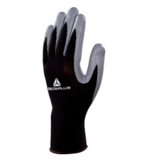 Guanti di precisione VE712GR - poliestere - palmo in nitrile - taglia 09 - nero/grigio - Deltaplus