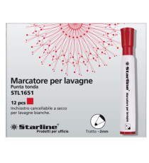 Marcatore per lavagne cancellabili Starline - punta tonda 2,0mm - rosso - Starline