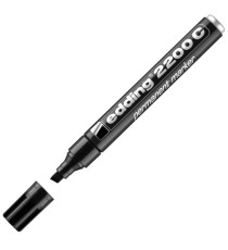 Marcatore permanente 2200C - punta a scalpello - da 1 a 5 mm - nero  - Edding