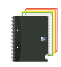 Maxiquaderno spiralato Office Essentials - A5+ - 1 rigo c/margine - 240 pagine - 80 gr - colori assortiti - Oxford