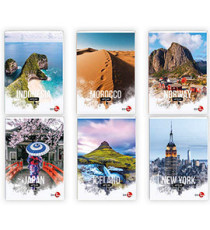 Maxiquaderno Travel fantasia - A4 - 5mm c/margine - 40+2 fogli - 80gr - BM