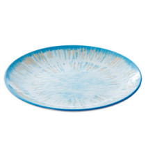 Piatto piano Linea Oceano - diametro 23,5 x 2,5 cm - melamina - Leone