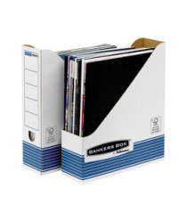 Portariviste Bankers Box System - 7,8 x 31,1 x 25,8 cm - bianco/blu - Fellowes