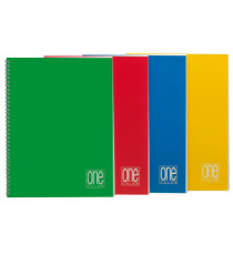 Quaderno One Color - A5 - 4mm - 60 fogli - 80 gr - s/fori - spiralato - Blasetti