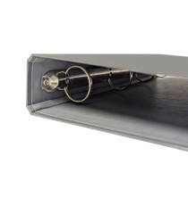 Raccoglitore ad anelli - 27 x 32 cm - Ø 30 mm - grigio chiaro - BM