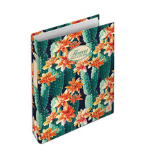 Raccoglitore Nature Flowers - A4 - cm 4 anelli da 30mm - dorso 4 cm - Pigna