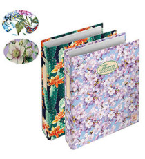 Raccoglitore Nature Flowers - A4 - cm 4 anelli da 30mm - dorso 4 cm - Pigna
