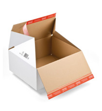 Scatola e-commerce - per spedizioni - 30,6 x 18,6 x 12,7 cm - cartone - bianco - ColomPac