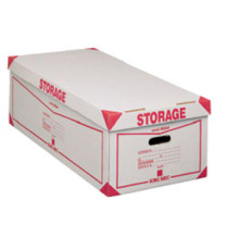Scatola Storage - con coperchio - 38,5 x 26,4 x 75,5 cm - bianco e rosso - Esselte Dox