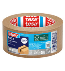 Nastro adesivo Tesapack Eco - paper ultra strong ecoLogo - 25 m x 5 cm - avana - Tesa