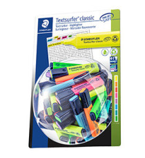 Evidenziatore Textsurfer Classic - punta a scalpello - tratto 1,0-5,0mm - colori assortiti - Staedtler - expo 100 pezzi