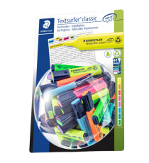 Evidenziatore Textsurfer Classic - punta a scalpello - tratto 1,0-5,0mm - colori assortiti - Staedtler - expo 100 pezzi