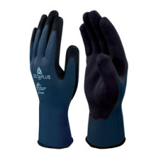 Guanti VV733GREEN - poliestere - palmo in schiuma di lattice - taglia 09 - blu - Deltaplus