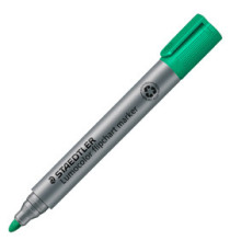 Marcatore Lumocolor Flipchart 356 - a base d'acqua - punta tonda 2 mm - verde - Staedtler