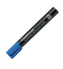 Marcatore Lumocolor Permanent 350 - punta a scalpello - tratto 2 - 5 mm - blu - Staedtler