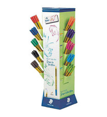 Penna a sfera Noris stick - punta 1,0mm - colori assortiti - Staedtler - expo 200 pezzi