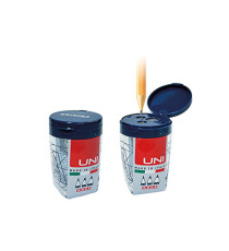 Temperamatite Triplo UNI - 3 fori - c/contenitore - nero e trasparente - Arda