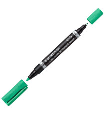 Pennarello Lumocolor Permanent Duo 348 - punta 0,6mm e 1,5mm - colori assortiti - Staedtler - astuccio 4 pezzi